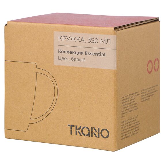 Кружка белого цвета с фактурным рисунком из коллекции Essential, 350мл, Tkano, изображение 5