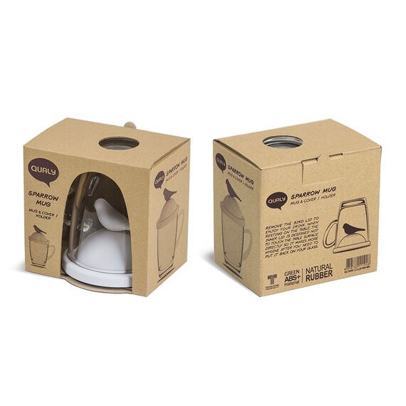 Чашка с крышкой Sparrow, белая, Qualy, изображение 6