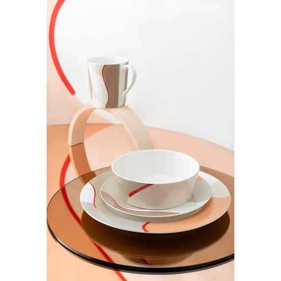 Кружка бежевого цвета с авторским принтом из коллекции Freak Fruit, 350мл, Tkano, изображение 2