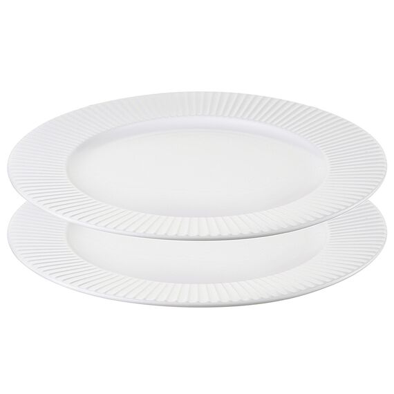 Набор обеденных тарелок Soft Ripples, ?27 см, белые, 2 шт., Liberty Jones