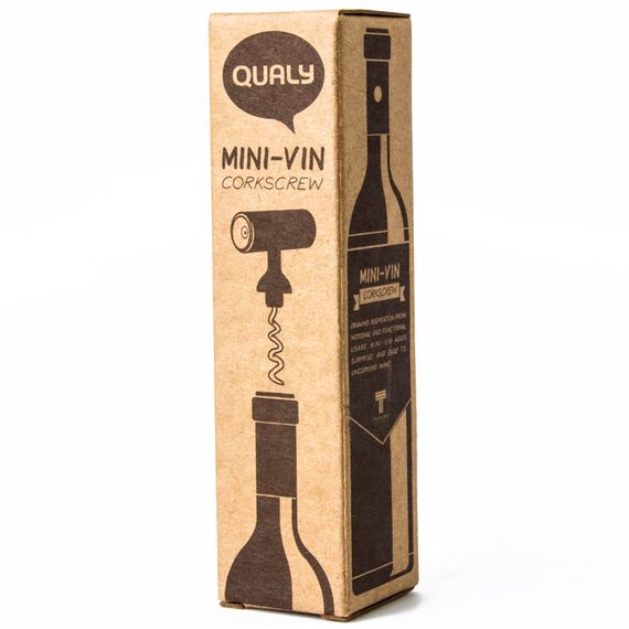 Штопор для бутылок черный Mini Vin, Qualy, изображение 5