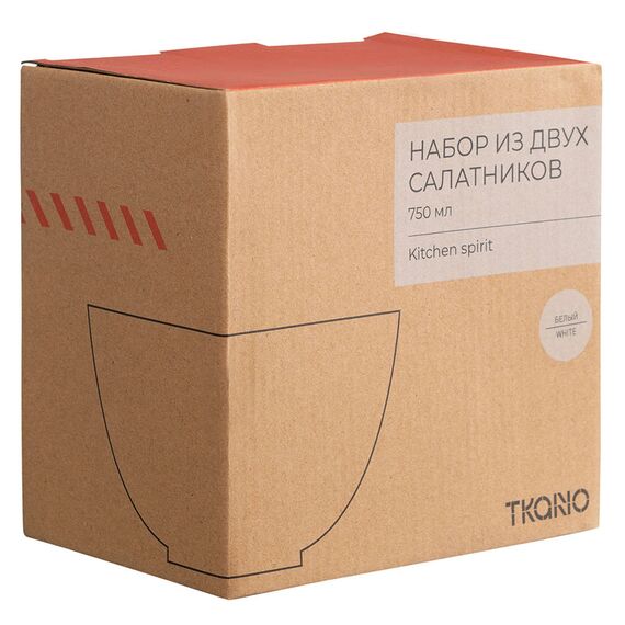 Набор из двух салатников  белого цвета из коллекции Kitchen Spirit, 750 мл, Tkano, изображение 9