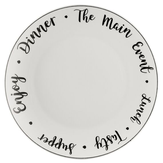 Тарелка обеденная Carnaby Script D 26,5 см, Price&Kensington