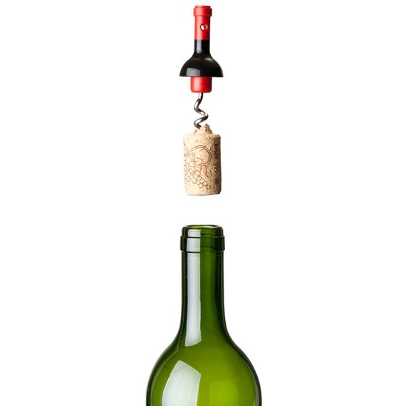 Штопор для бутылок черный Mini Vin, Qualy, изображение 4