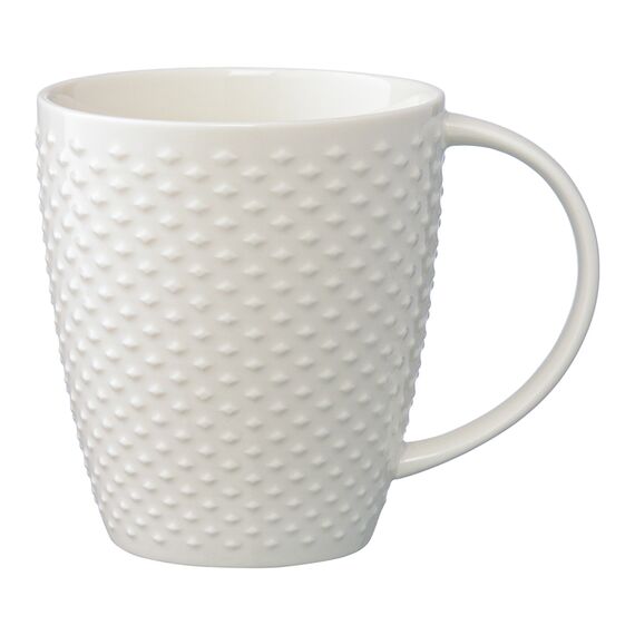 Кружка белого цвета с фактурным рисунком из коллекции Essential, 350мл, Tkano