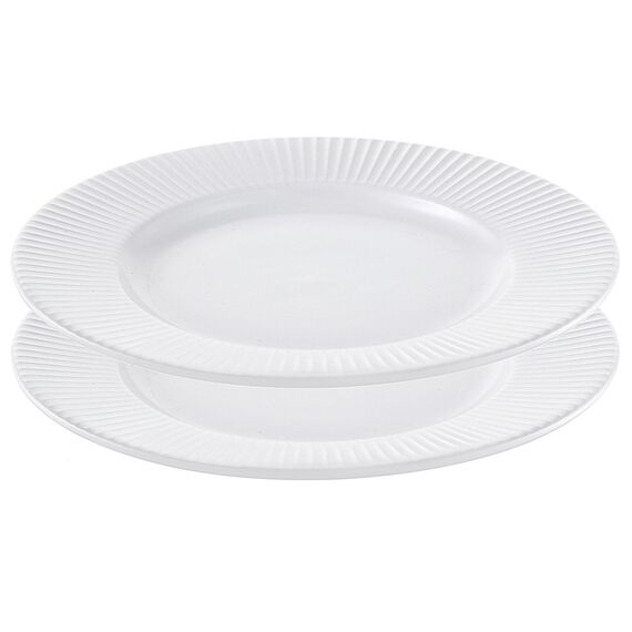 Набор тарелок Soft Ripples, ?21 см, белые, 2 шт., Liberty Jones