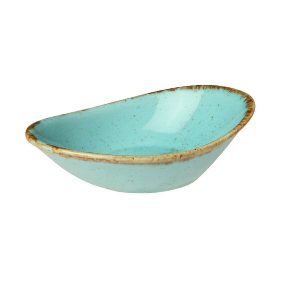 Соусник овальный 7х11 см фарфор цвет бирюзовый Seasons, Porland