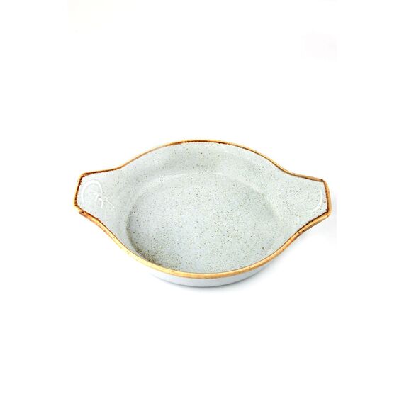 Форма для запекания d 17 см h 4 см (L c ручками  22 см) фарфор цвет серый Seasons, Porland