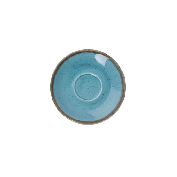 Блюдце для кофейной чашки 12 см фарфор цвет бирюзовый Seasons, Porland