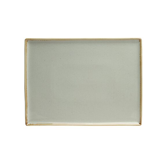 Блюдо прямоугольное 35х26 см фарфор цвет серый Seasons, Porland