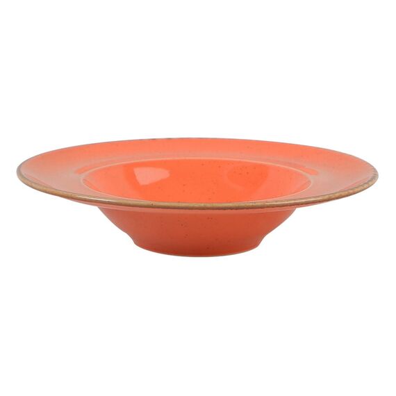 Тарелка глубокая 30 см с полями фарфор цвет оранжевый Seasons, Porland