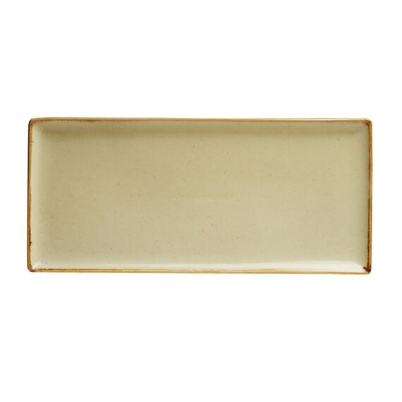 Блюдо прямоугольное 35х16 см фарфор цвет желтый Seasons, Porland