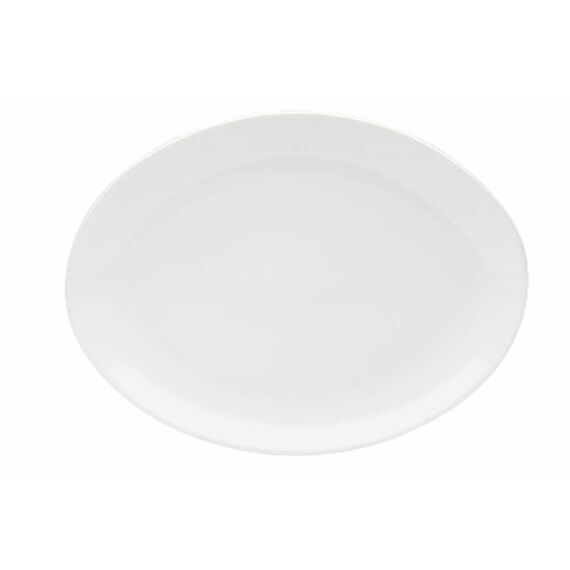 Тарелка овальная без рима 31 CM, Белый                    , Porland