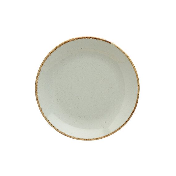 Тарелка 24 см безбортовая фарфор цвет серый Seasons, Porland