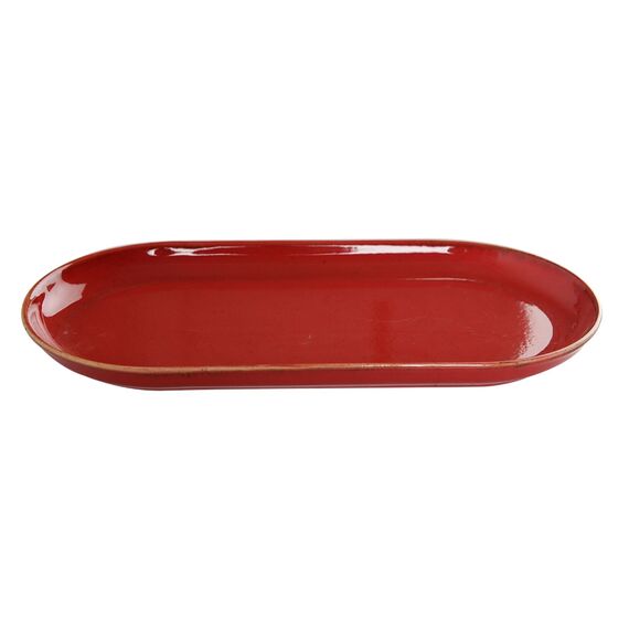 Блюдо овальное 30х15 см фарфор цвет красный Seasons, Porland
