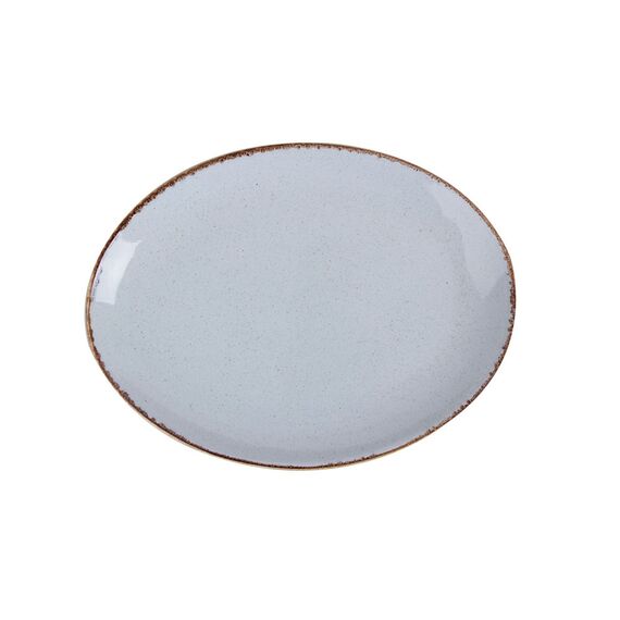 Блюдо овальное 36х27 см фарфор цвет серый Seasons, Porland