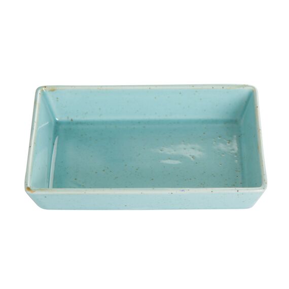 Блюдо прямоугольное 16х10 см h 4 см фарфор цвет бирюзовый Seasons, Porland