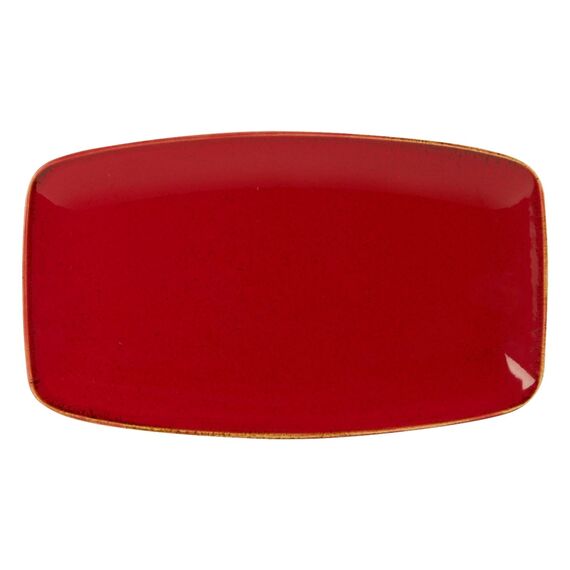 Тарелка прямоугольная 31*18 см фарфор цвет красный Seasons, Porland