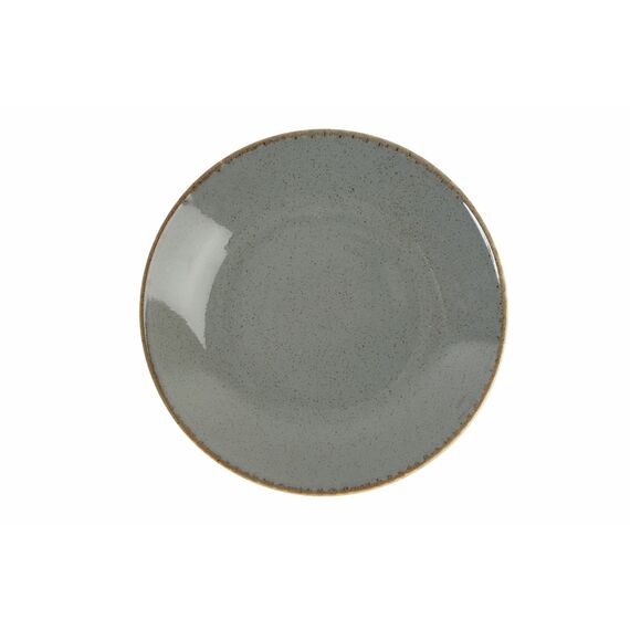 Тарелка глубокая 26 см безбортовая фарфор цвет темно-серый Seasons, Porland