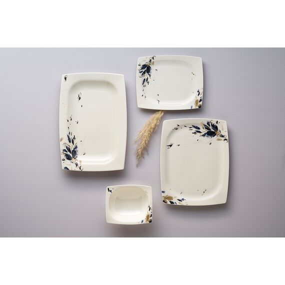 FLYING DREAMS Сервиз столовый на 12 персон 86 предметов (тарелка 28 см - 12 шт., тарелка 22 см - 12 шт., тарелка глубокая 22 см - 12 шт., тарелка глубокая 15 см - 12 шт., чашка кофейная - 6 шт.,блюдце для корфейной чашки - 6 шт., чашка чайная - 6 шт., блю