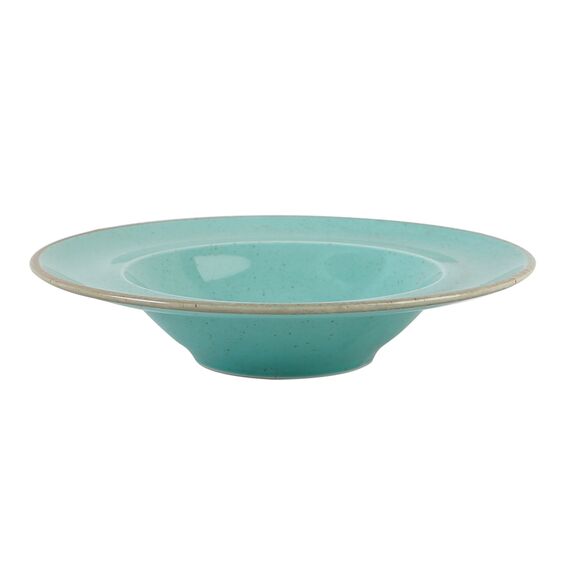 Тарелка глубокая 26 см с полями фарфор цвет бирюзовый Seasons, Porland