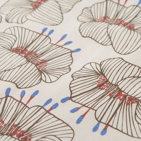 Дорожка на стол из хлопка молочного цвета с принтом Цветы из коллекции Prairie, 45х150 см, Tkano, изображение 3