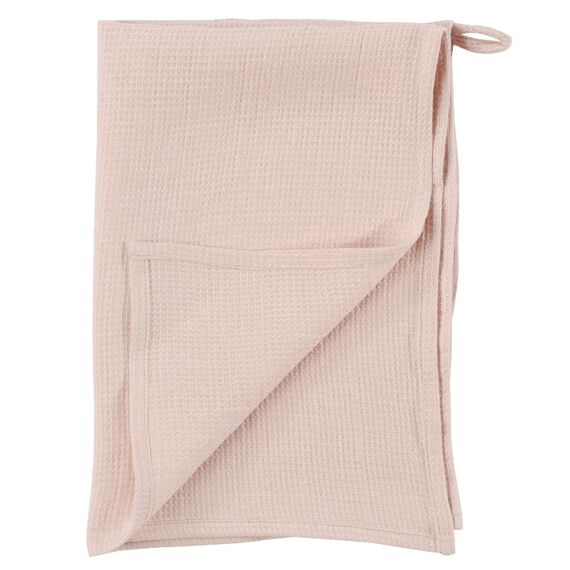 Полотенце кухонное вафельное из умягченного льна цвета пыльной розы из коллекции Essential, 47x70 см, Tkano, изображение 3