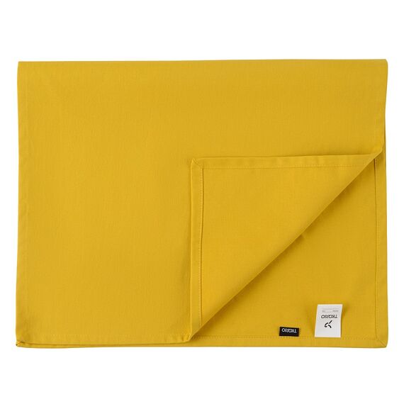 Дорожка на стол из хлопка горчичного цвета из коллекции Prairie, 45х150 см, Tkano