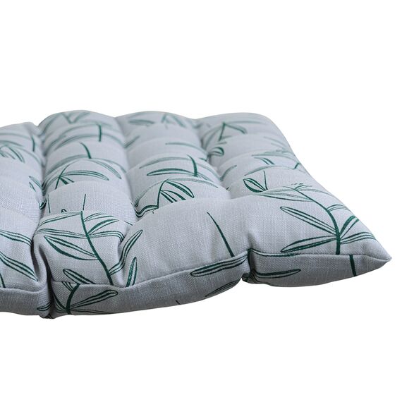 Подушка на стул стеганая из хлопка с графичным принтом Папоротник из коллекции Russian North, 40х40 см, Tkano, изображение 3