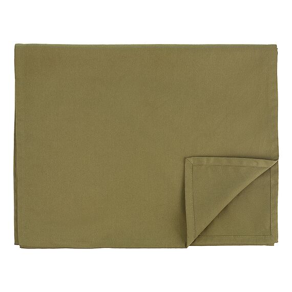 Дорожка на стол из хлопка оливкового цвета из коллекции Essential, 45х150 см, Tkano