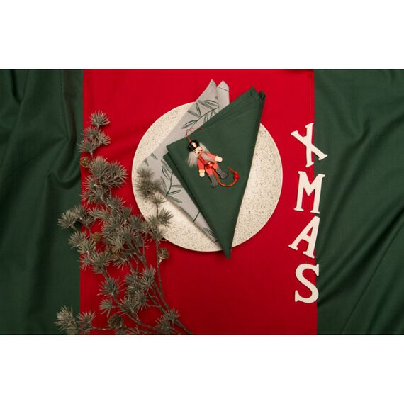 Дорожка на стол из хлопка красного цвета Russian North, 45х150 см, Tkano, изображение 6