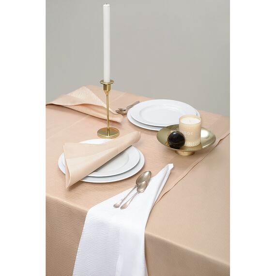 Салфетка сервировочная жаккардовая бежевого цвета из хлопка с вышивкой из коллекции Essential, 53х53 см, Tkano, изображение 3