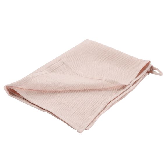 Полотенце кухонное вафельное из умягченного льна цвета пыльной розы из коллекции Essential, 47x70 см, Tkano, изображение 4