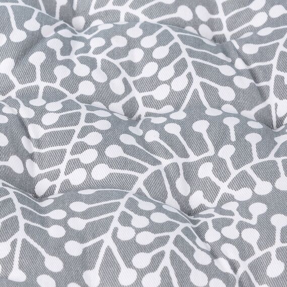 Подушка на стул круглая серого цвета с принтом Спелая Смородина из коллекции Scandinavian touch, 40 см, Tkano, изображение 4