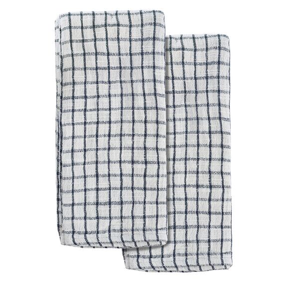 Набор из двух муслиновых полотенец с графичным дизайном из коллекции Essential, 50х70 см, Tkano