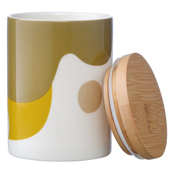 Банка для хранения горчичного цвета с авторским принтом из коллекции Freak Fruit , 275мл, Tkano, изображение 3