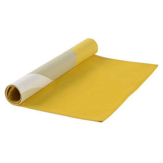 Салфетка двухсторонняя под приборы из хлопка горчичного цвета с авторским принтом из коллекции Freak Fruit, 35х45 см, Tkano, изображение 3