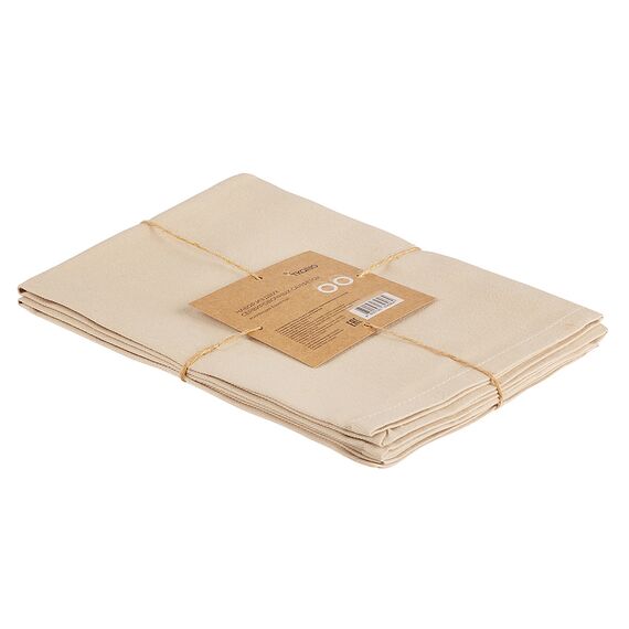 Набор из двух салфеток сервировочных из хлопка бежевого цвета из коллекции Essential, 45х45 см, Tkano, изображение 6