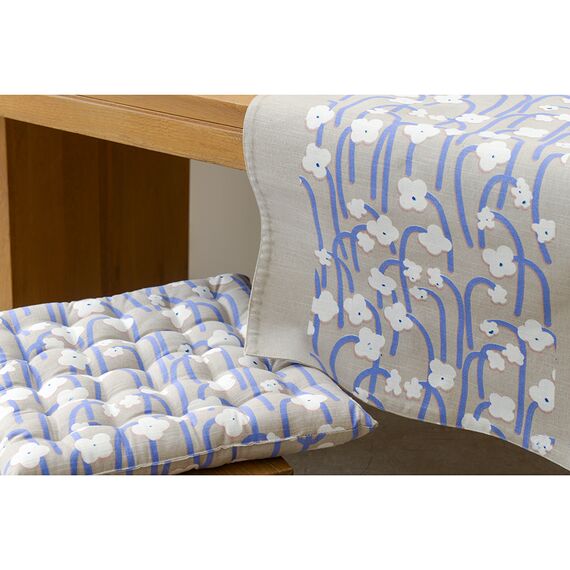 Подушка на стул из хлопка с принтом Полярный цветок из коллекции Scandinavian touch, 40х40 см, Tkano, изображение 2