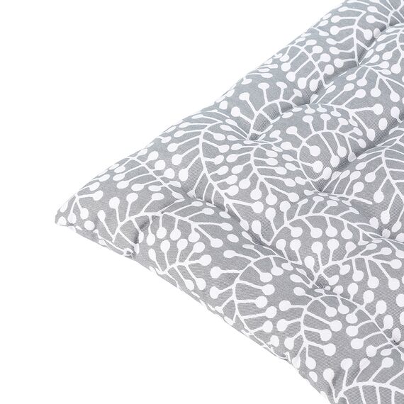 Подушка на стул из хлопка серого цвета с принтом Спелая Смородина из коллекции Scandinavian touch, 40х40 см, Tkano, изображение 4