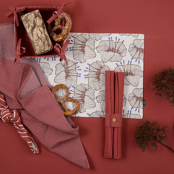 Набор салфеток под приборы из хлопка терракотового цвета из коллекции Prairie, 35х45 см, Tkano, изображение 6