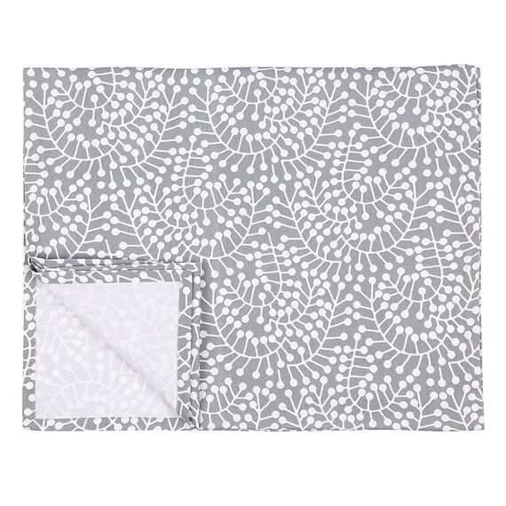 Дорожка на стол серого цвета с принтом Спелая Смородина из коллекции Scandinavian touch, 45х150 см, Tkano