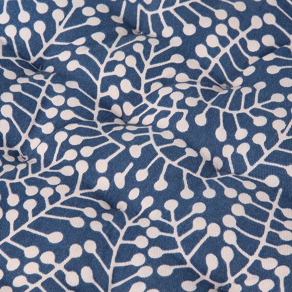 Подушка на стул круглая темно-синего цвета с принтом Спелая Смородина из коллекции Scandinavian touch, 40 см, Tkano, изображение 7