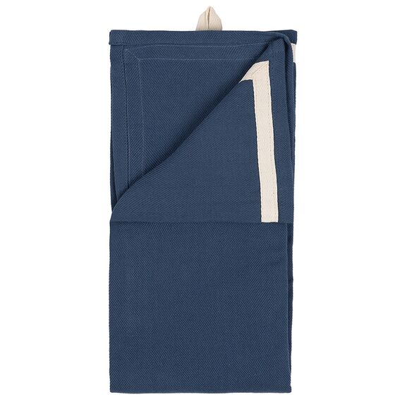 Набор из двух кухонных полотенец саржевого плетения темно-синего цвета из коллекции Essential, 50х70 см, Tkano, изображение 3