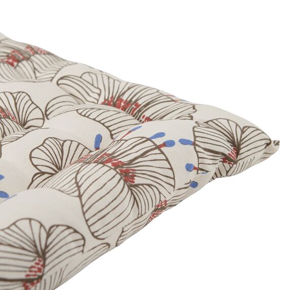 Подушка на стул из хлопка молочного цвета с принтом Цветы из коллекции Prairie, 40х40 см, Tkano, изображение 6