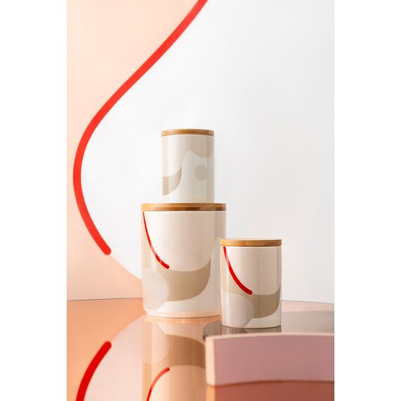 Банка для хранения бежевого цвета с авторским принтом из коллекции Freak Fruit, 275мл, Tkano, изображение 2