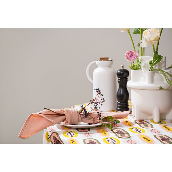 Салфетка под приборы из умягченного льна с декоративной обработкой пыльная роза Essential, 35х45 см, Tkano, изображение 8