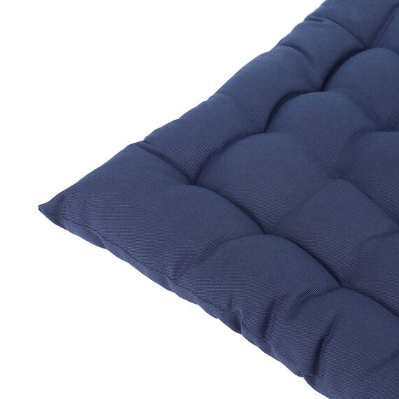 Подушка на стул из хлопка темно-синего цвета из коллекции Essential, 40х40 см, Tkano, изображение 3