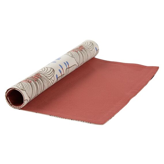 Салфетка двухсторонняя под приборы из хлопка терракотового цвета с принтом Цветы из коллекции Prairie, 35х45 см, Tkano, изображение 2