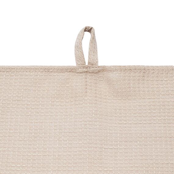 Набор из двух вафельных полотенец изо льна бежевого цвета из коллекции Essential, 50х70 см, Tkano, изображение 5